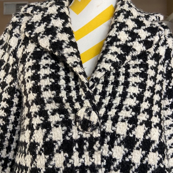 A•B•S Allen Schwartz houndstooth wool coat - Picture 2 of 8